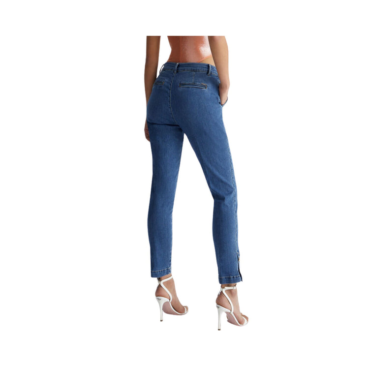 Women's Denim Chino Jeans - Blue Denim