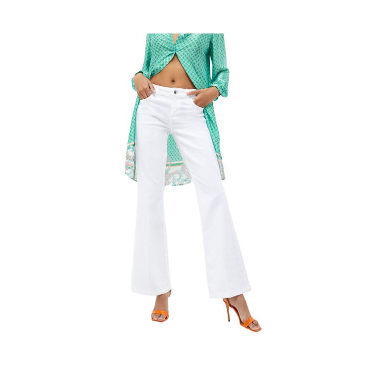 Jean femme jambe évasée