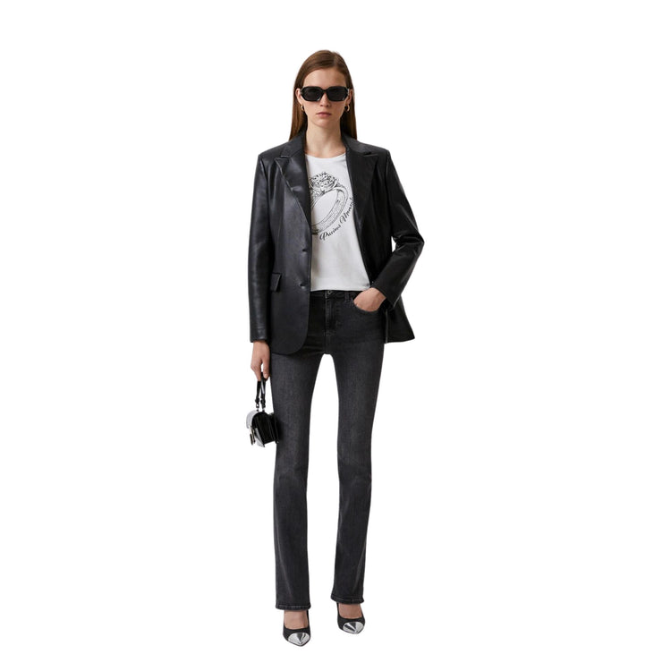 Women's jeans with soft straight leg