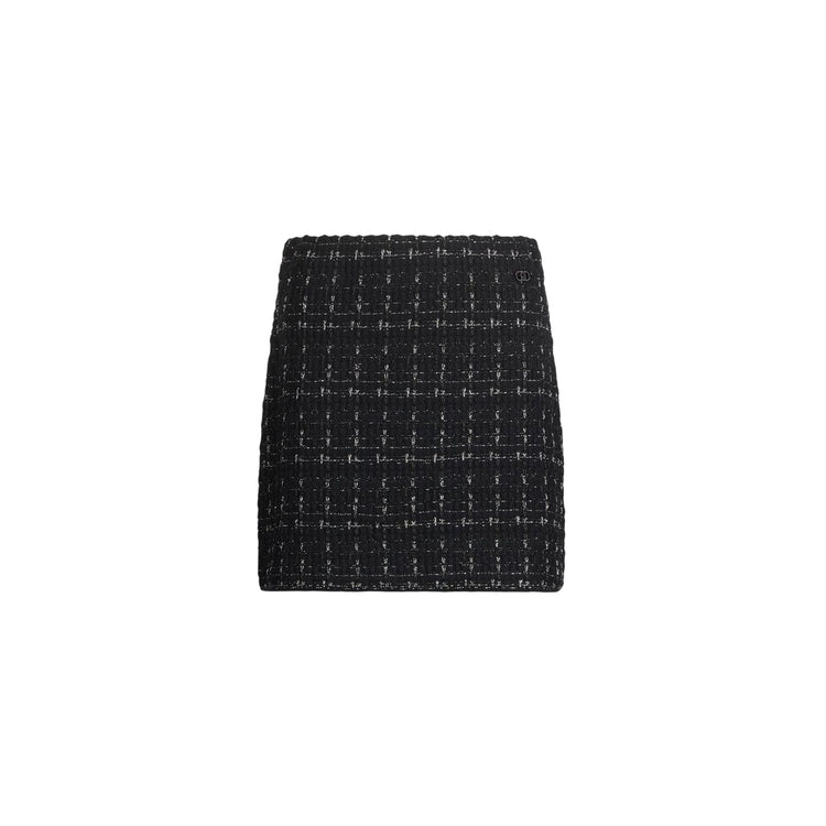 Minigonna Donna in misto lana lurex