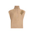 Maglia Donna senza maniche con gioiello Beige