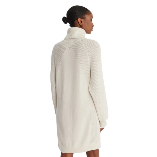 Abito Donna in lana Bianco modella retro