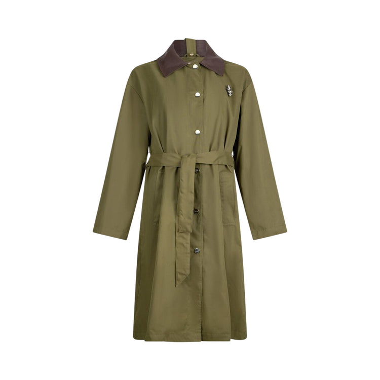 Parka lungo Donna con cappuccio Verde