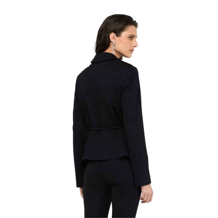 Giacca elegante Donna con cintura logata modella retro