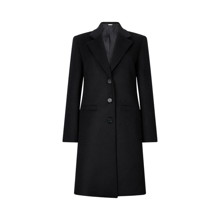 Cappotto Donna basic in lana Nero