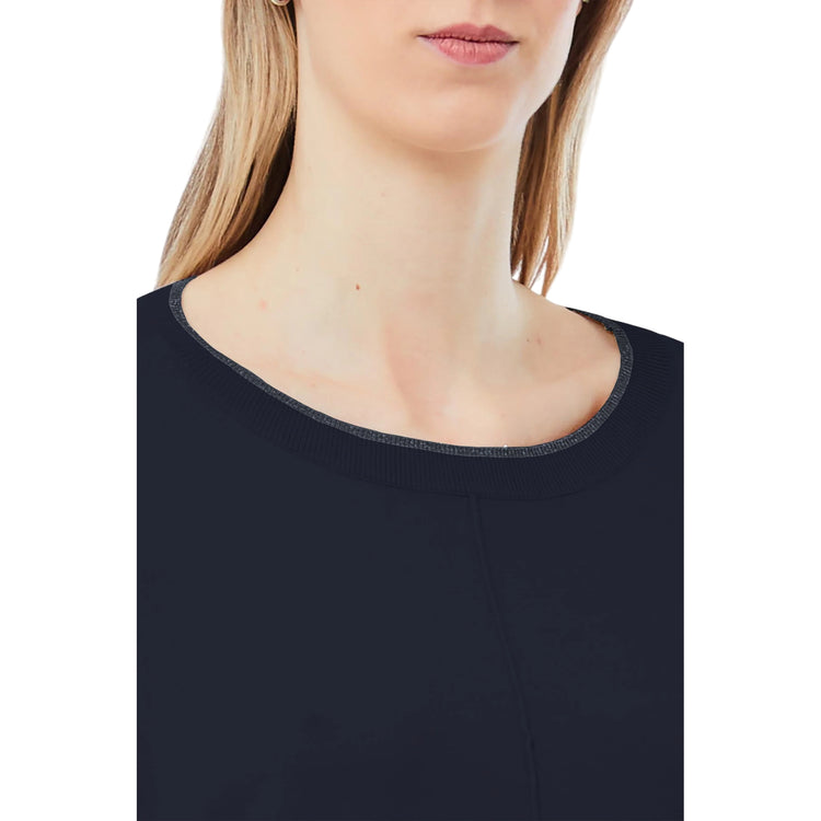 Maglia Donna Blu scuro con dettagli lurex dettaglio