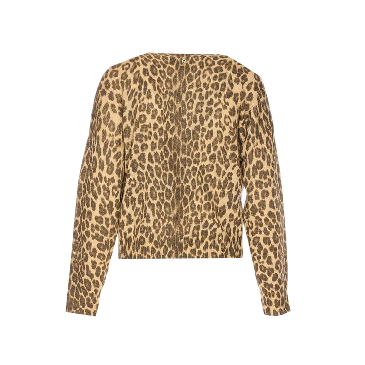 Cardigan Donna con stampa animalier retro