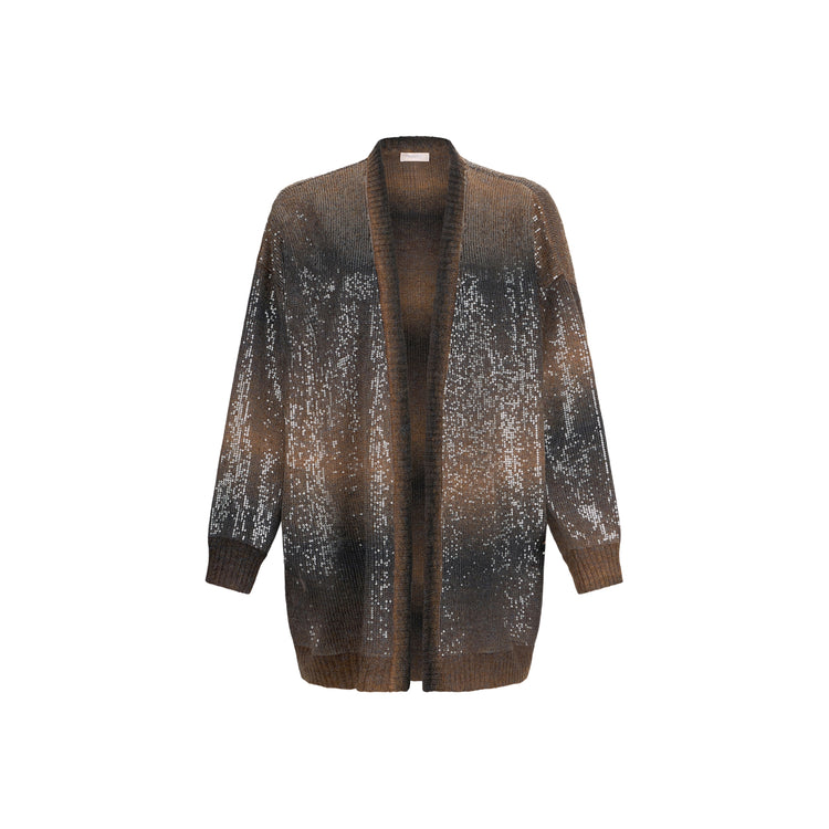 Cardigan lungo Donna con paillettes