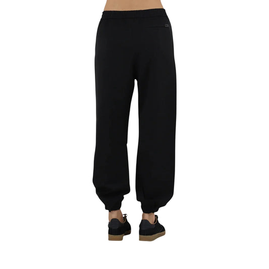 Pantalone jogging Donna Nero retro