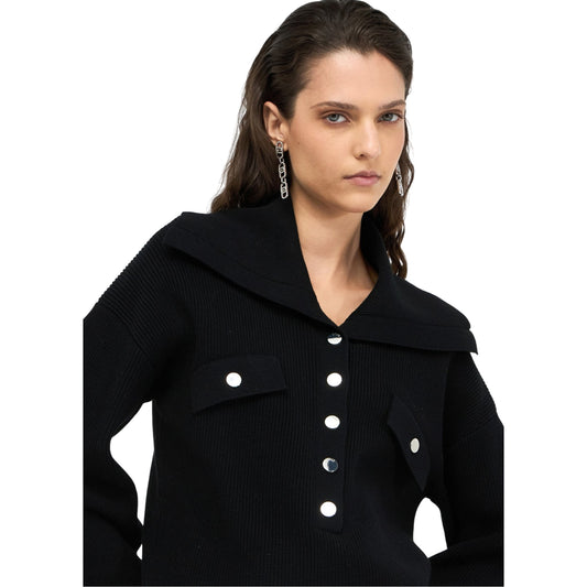 Acquista subito la Maglia Donna, in filati in misto viscosa, finte tasche e chiusura con bottoni in argento, su Martini 900 : vieni a scoprire tutta la collezione sul nostro sito