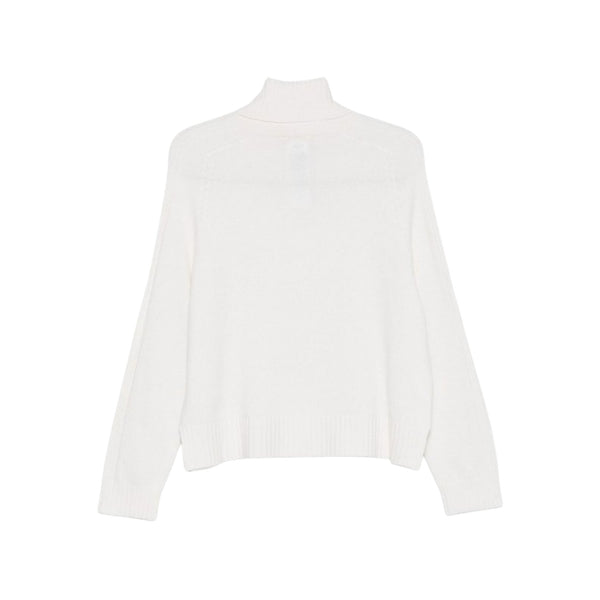 Dolcevita Donna in lana e cashmere dal fit morbido Bianco retro