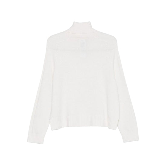 Dolcevita Donna in lana e cashmere dal fit morbido Bianco retro