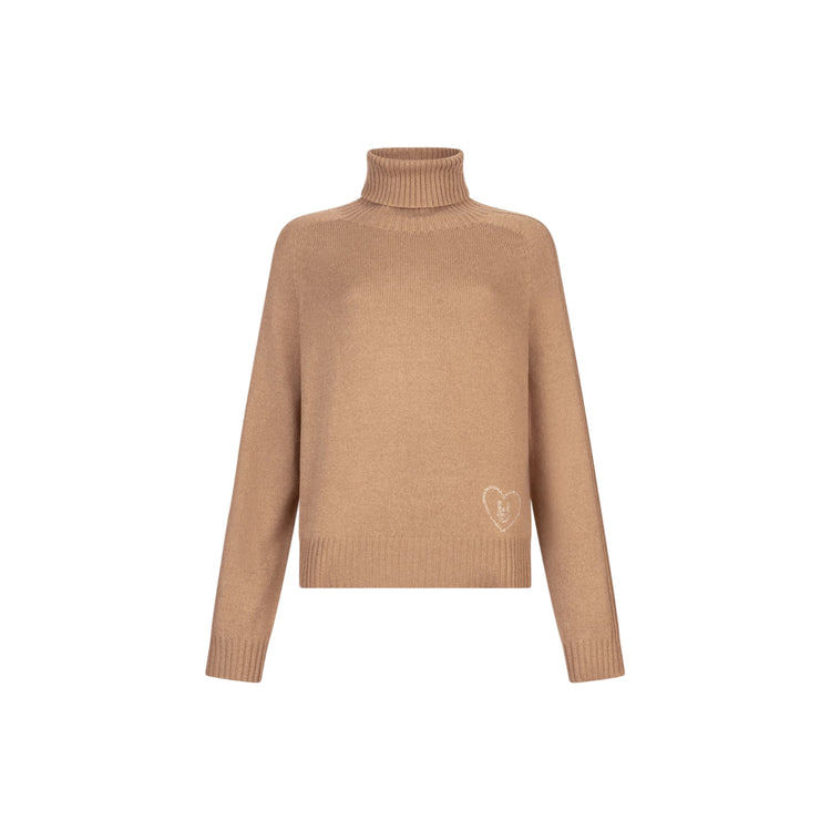 Dolcevita Donna in lana e cashmere dal fit morbido Beige