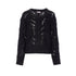 Maglione Donna traforato con gioiello al collo Nero