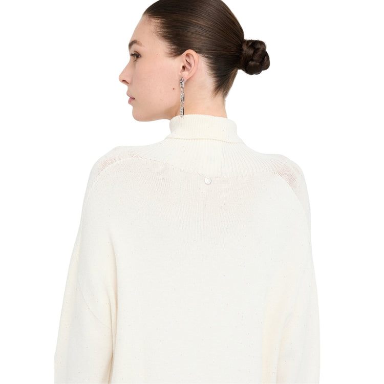 Abito Donna in maglia con micro paillettes dettaglio retro