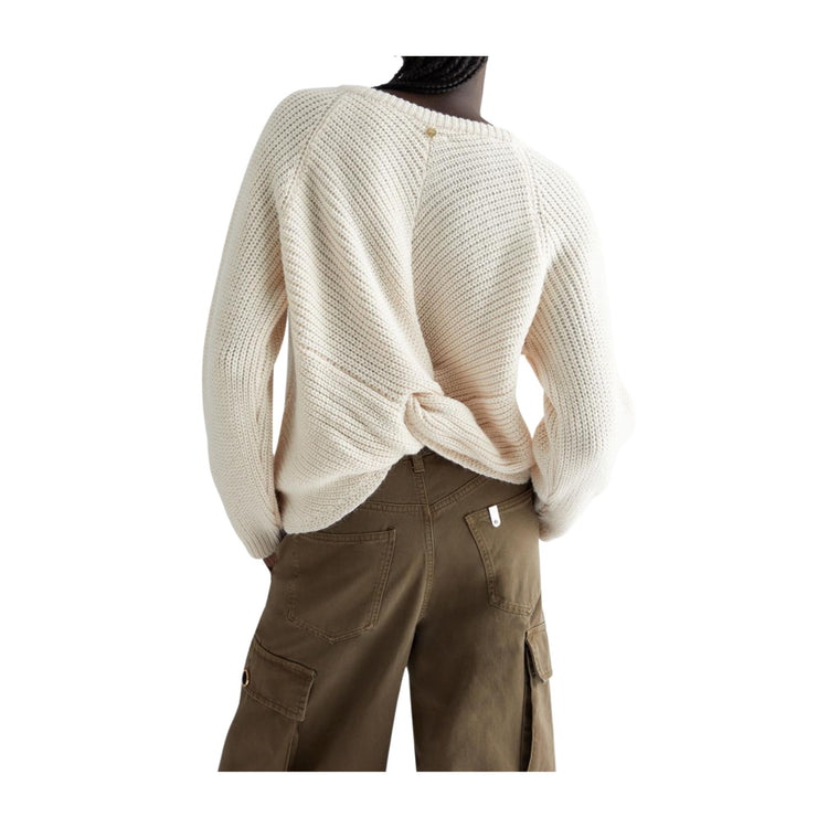 Maglia Donna a costine con incrocio sul retro