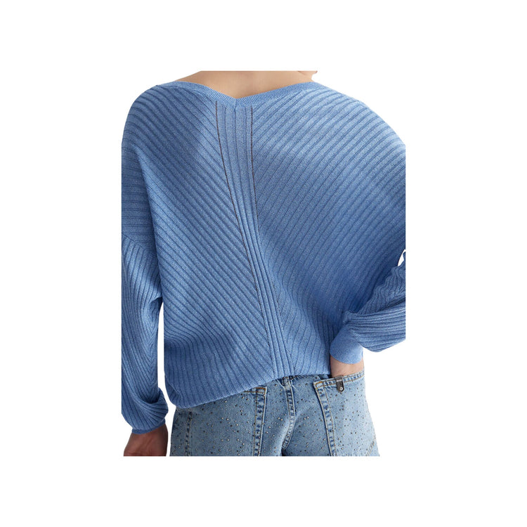 Pull femme avec empiècements lurex
