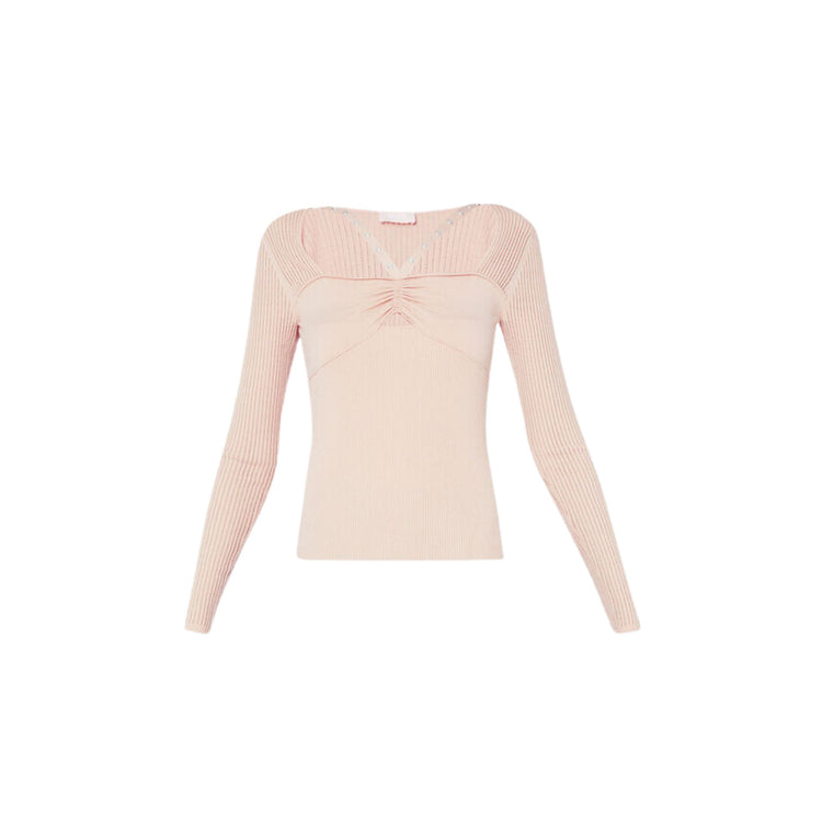 Maglia Donna con spalline borchiate