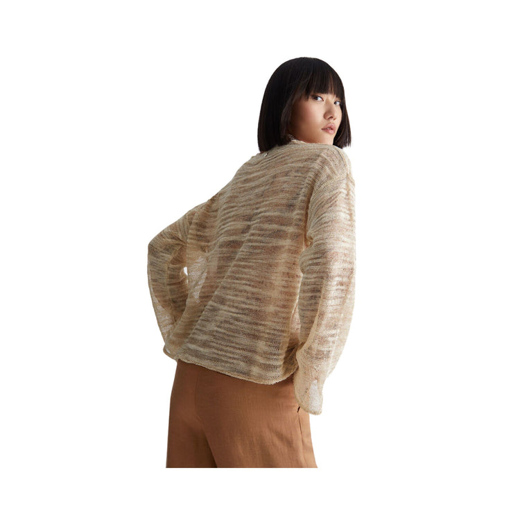 Women's sweater with wide neckline