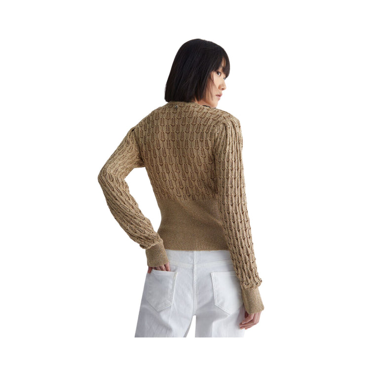 Pull pour femme avec finitions perforées