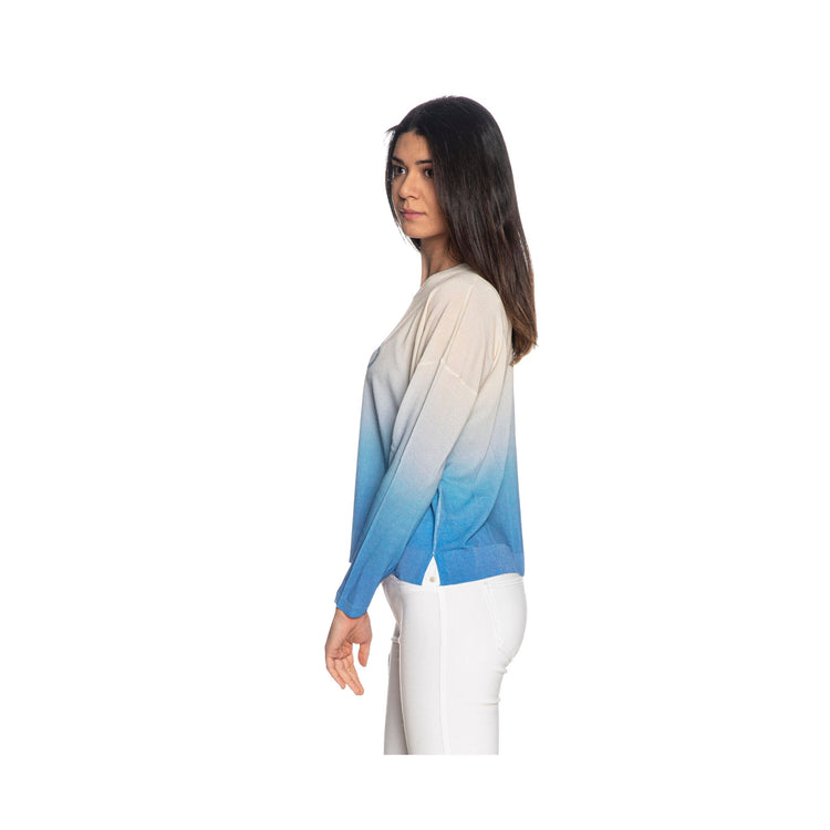 Women's sweater with degradé nuances