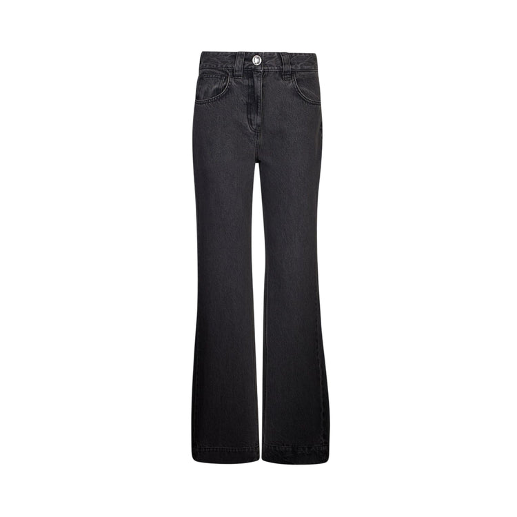 Jeans Donna lavaggio Nero a vita alta