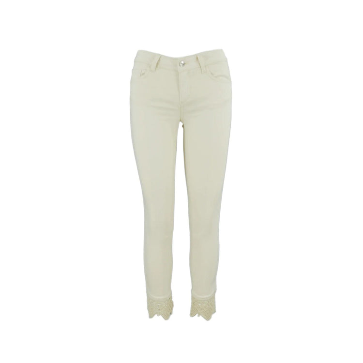Women's bottom up trousers with cutouts