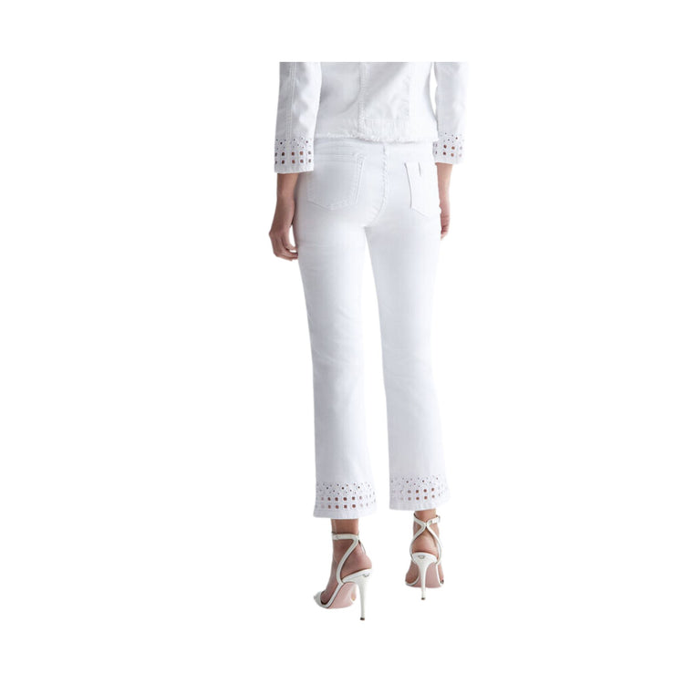 Pantalone Donna con ricamo sul fondo