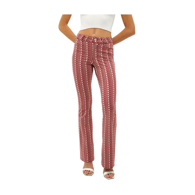 Women's trousers with optical motif