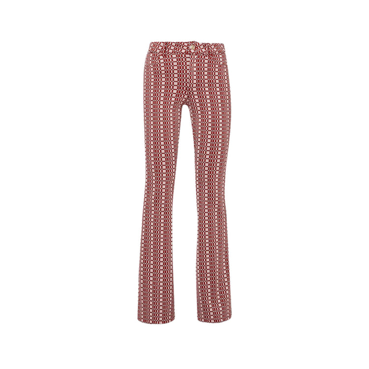 Women's trousers with optical motif