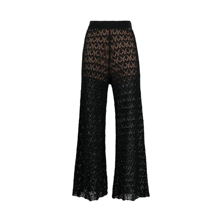 Women's trousers in perforated knit