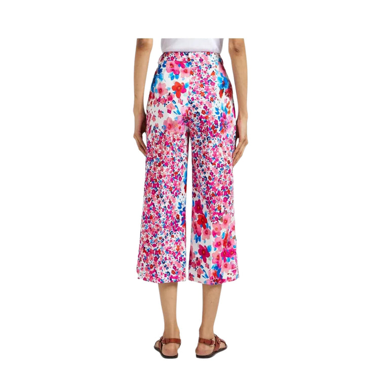 Pantalone Donna cropped con stampa floreale