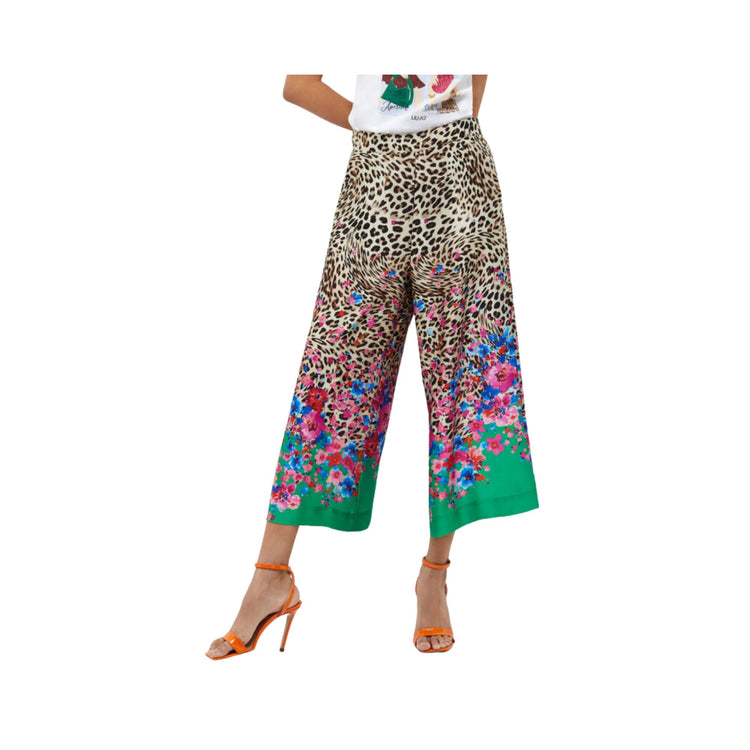 Pantalone Donna in raso a vita alta