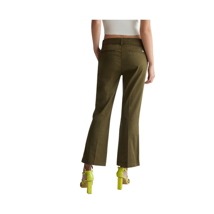 Women's trousers with applied belt