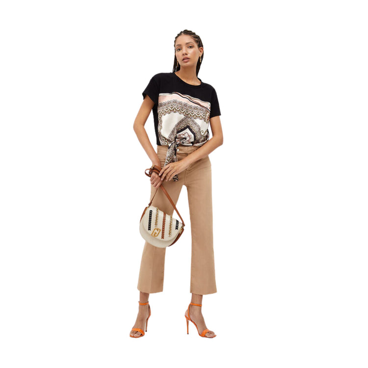 Pantaloni Donna Cinque tasche Micro flare regular fit