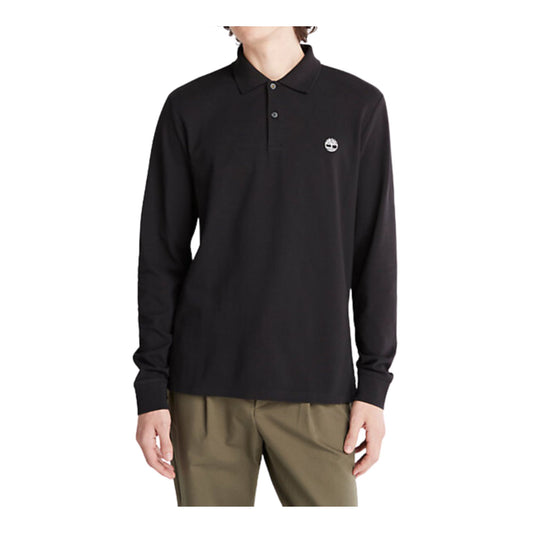 Men's polo shirt in solid color piqué