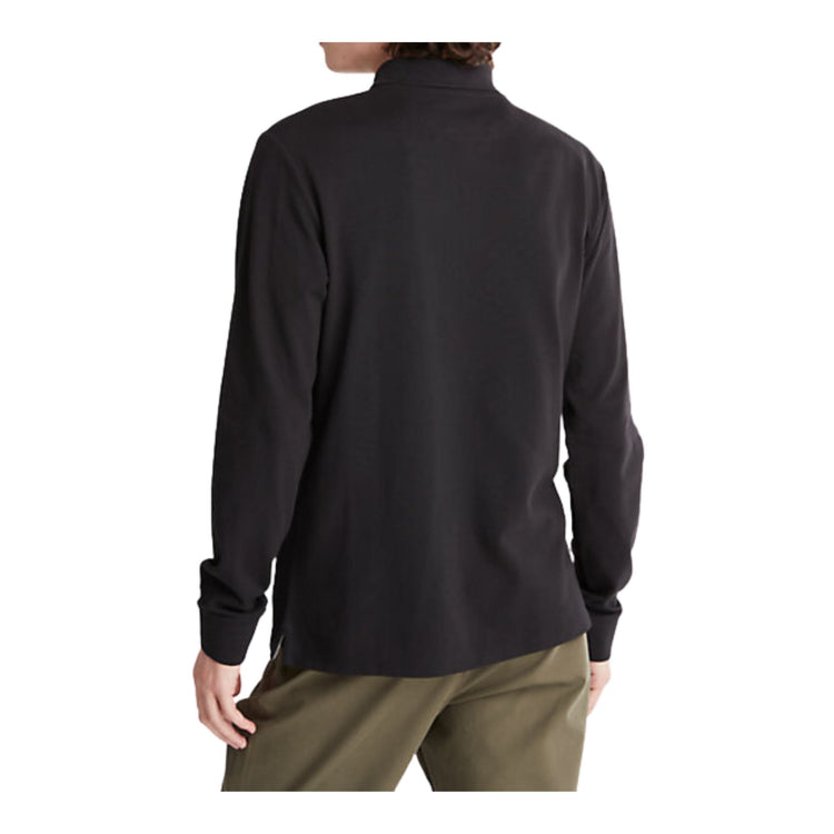 Men's polo shirt in solid color piqué