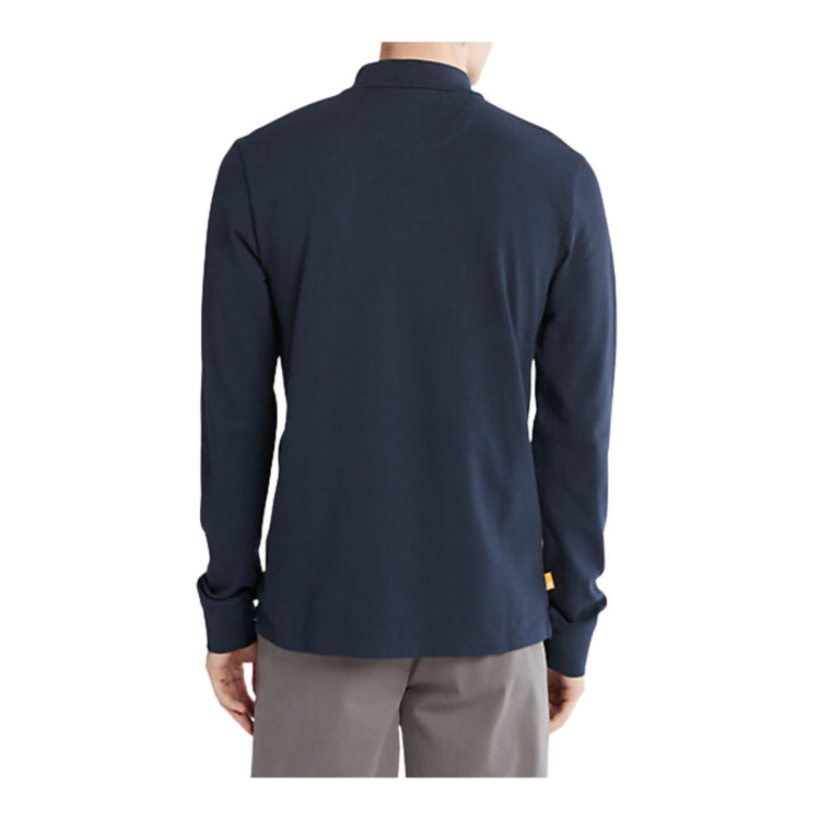 Men's polo shirt in solid color piqué