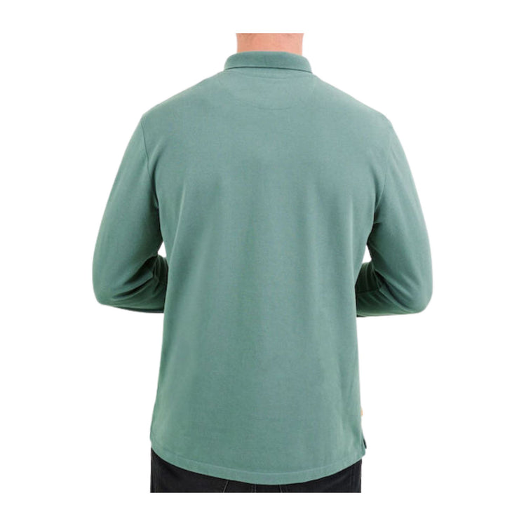 Men's polo shirt in solid color piqué