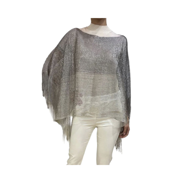 Poncho en maille pour femme