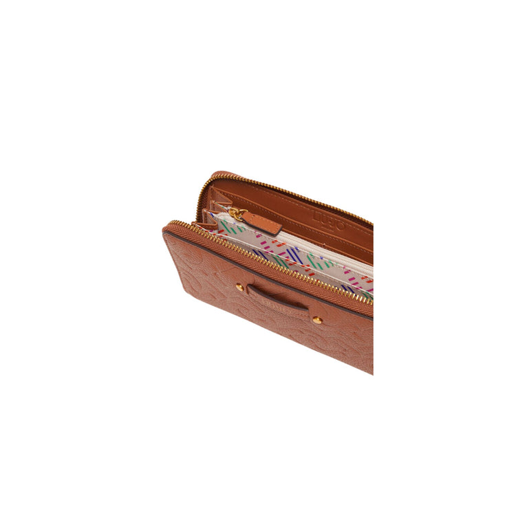 Women's wallet with logo print