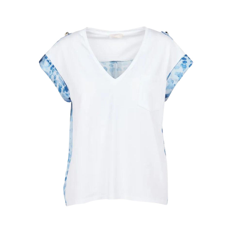 T-shirt femme en coton à dos foulard