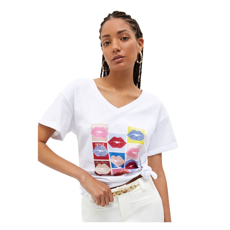 T-shirt femme imprimé lèvres
