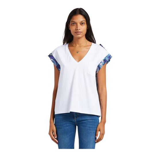 T-shirt Donna in cotone retro foulard