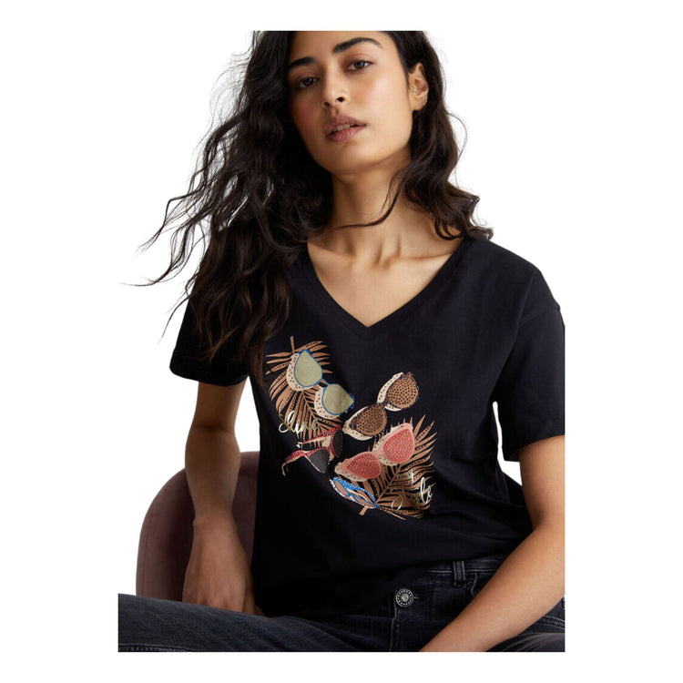 T-shirt femme imprimé lèvres