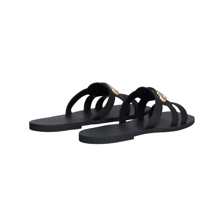 Ciabatte Donna Flat Nero con logo