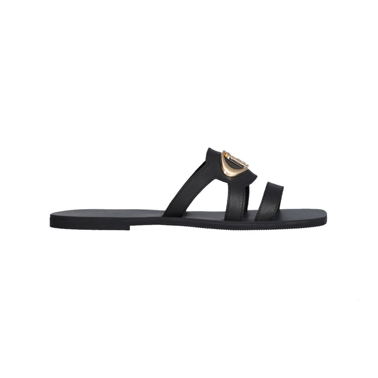 Ciabatte Donna Flat Nero con logo