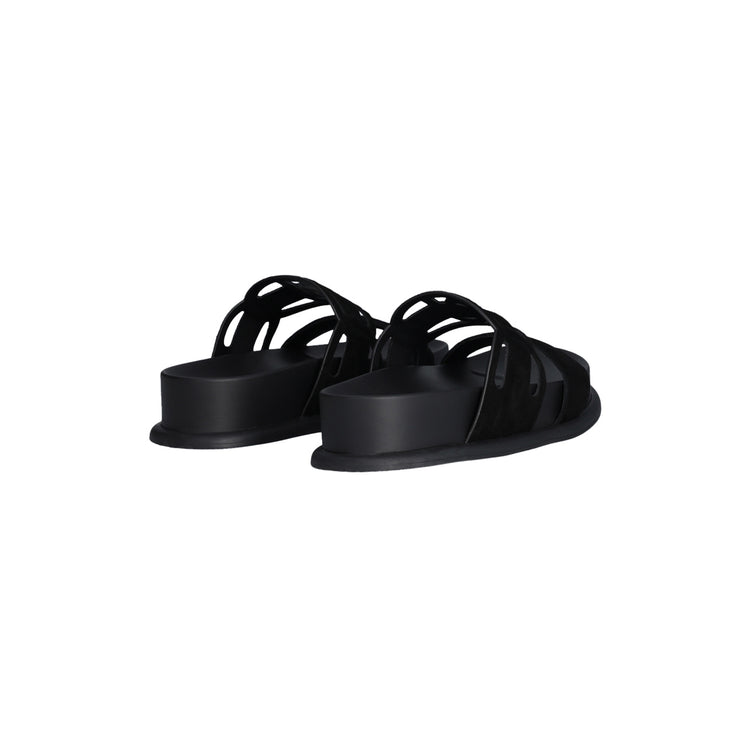 Ciabatte Donna Nere con fascette in suede