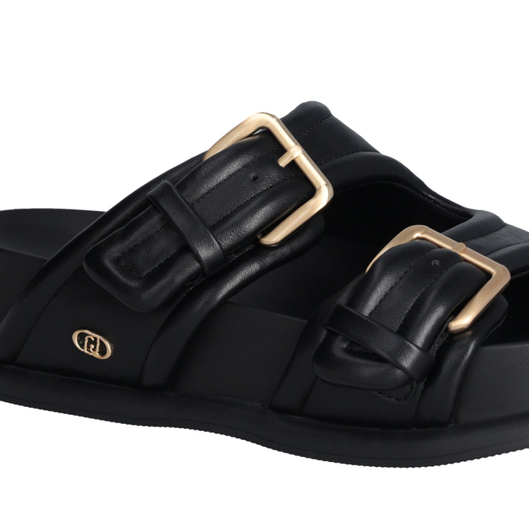 Sandali Donna con fascette bold Nero dettaglio