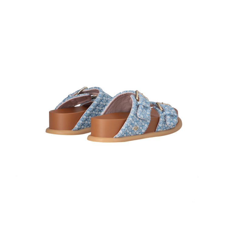 Sandali Donna con fascette bold Blu denim
